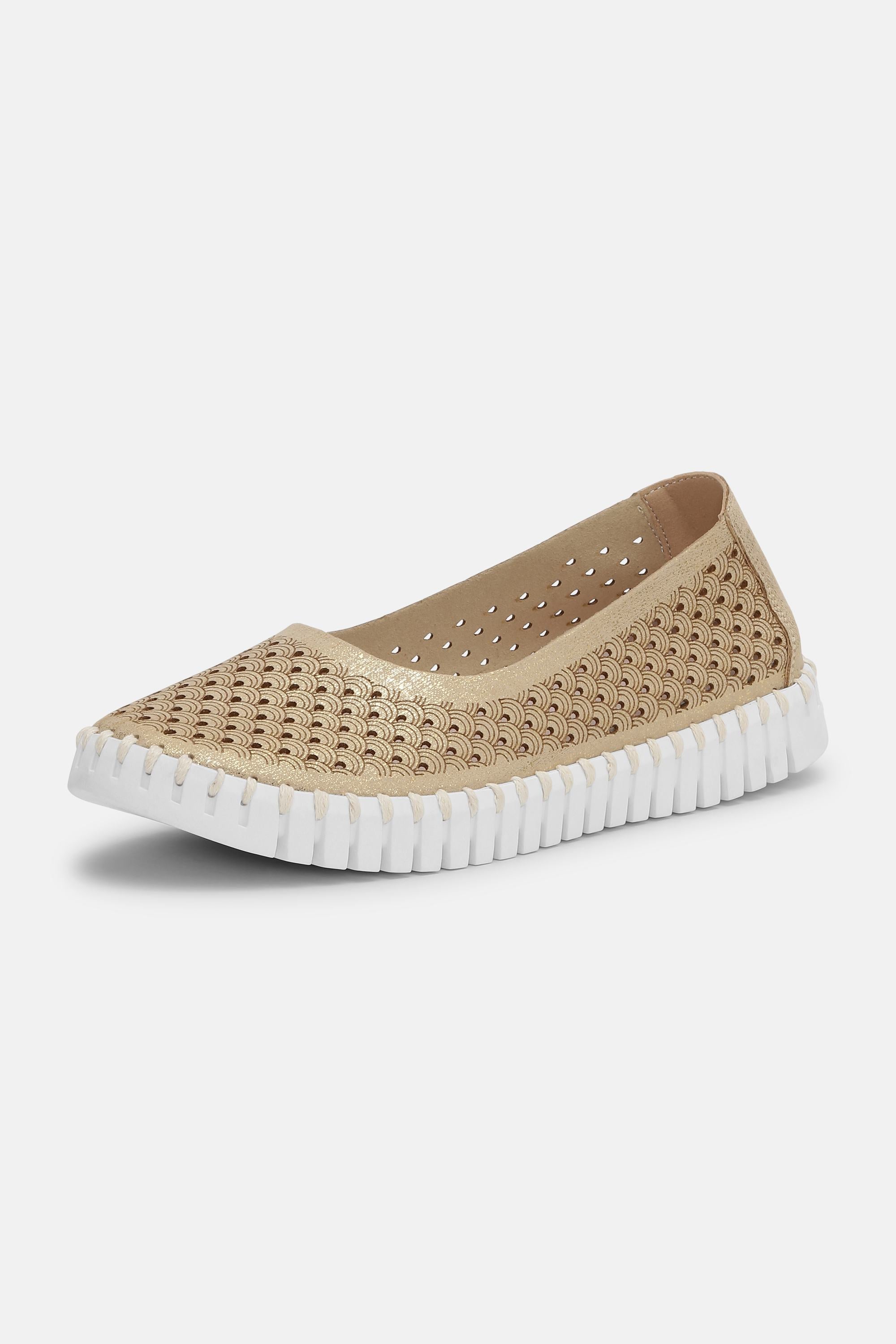 Tulip Zapatos con Brillo - Platin White